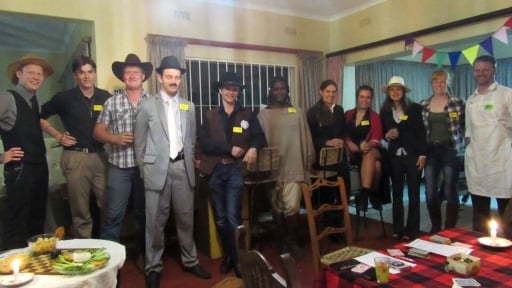Way out West in Zimbabwe – group shot 
											– Lorraine Shaw